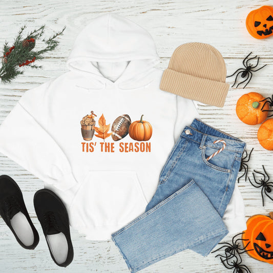 Trendy Aesthetic Fall Pumpkin Sweatshirt, Tis The Season Fall Hoodie, Coffee Lovers Hoodie, GameDay Football Sweater, Spooky Season Cuteness